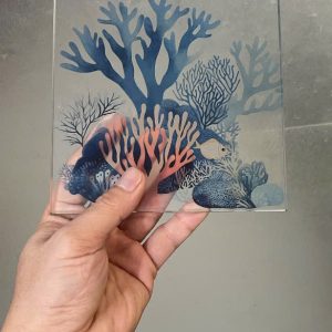 Kính sơn họa tiết 05