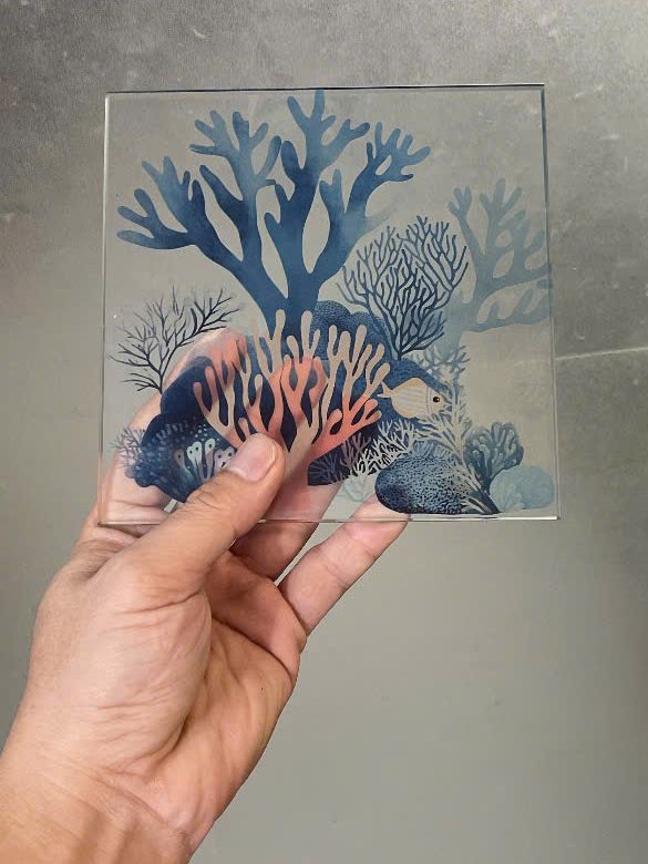 Kính sơn họa tiết 05